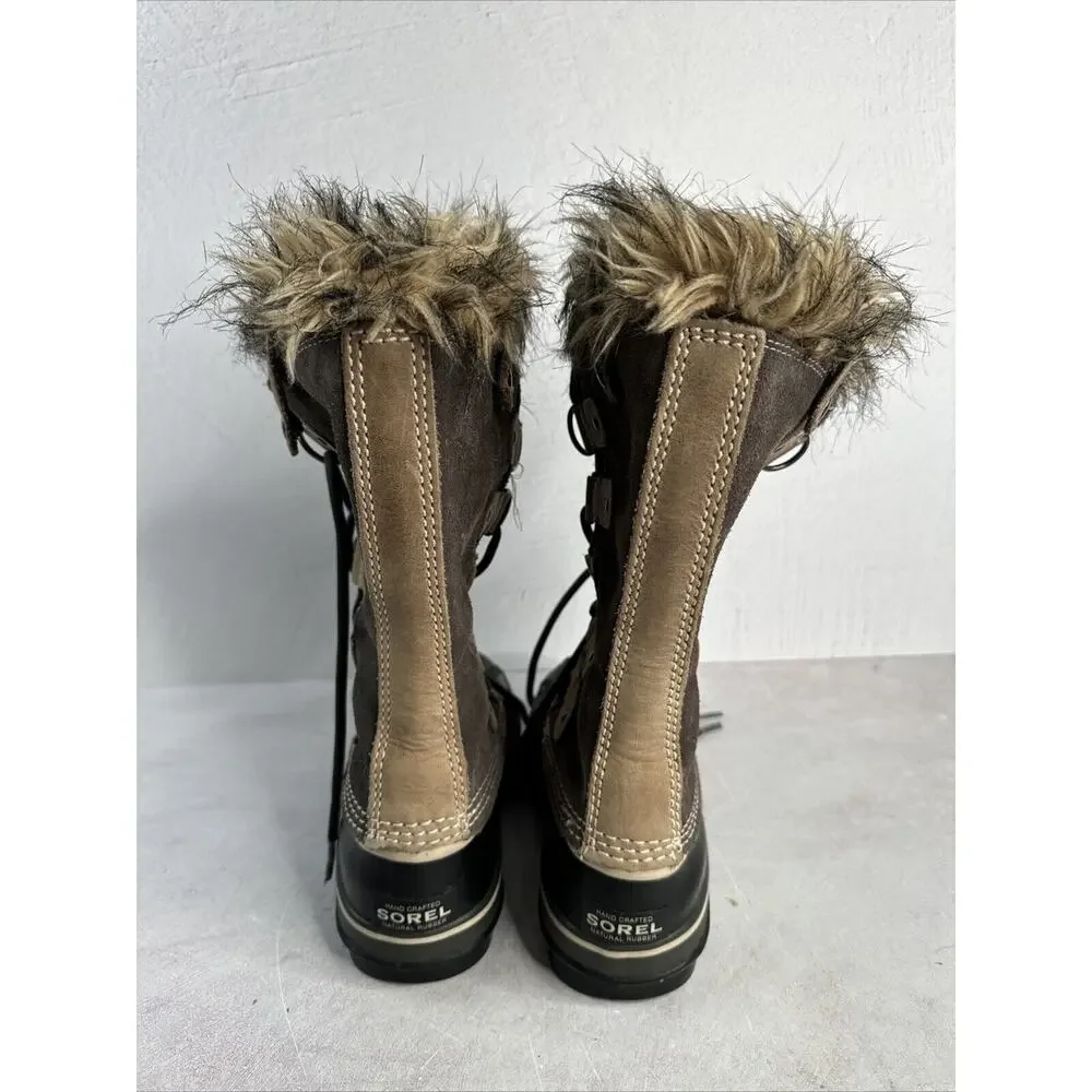 Sorel Joan Of Artic‎ Winter Boots 6 Brown Waterproof Lace Up